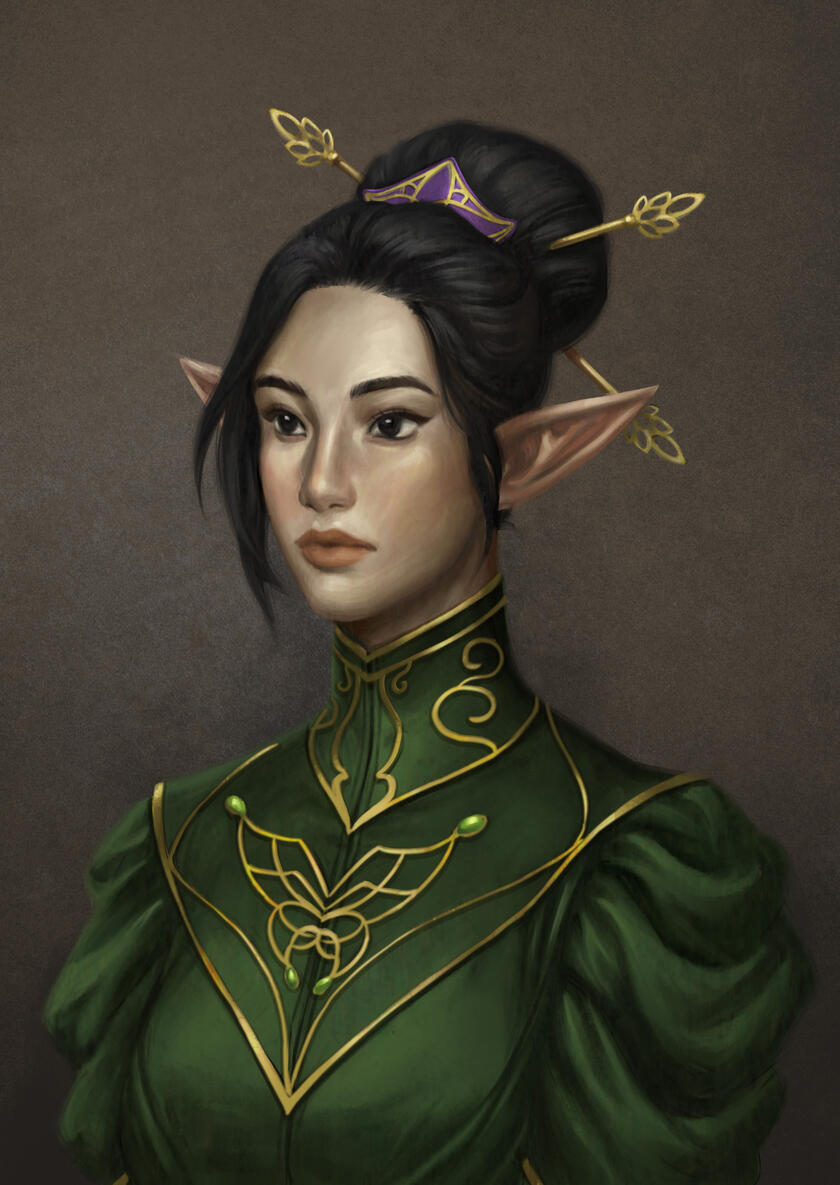 Elane's portrait by DragonsAria